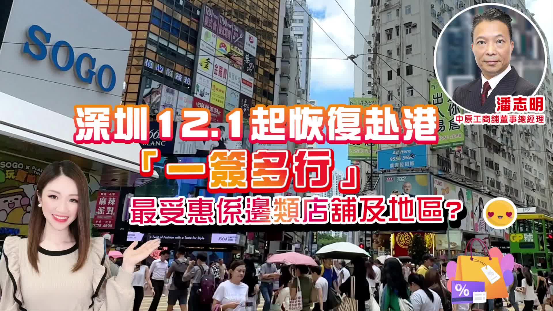 投資面面睇 深圳12.1起恢復赴港「一簽多行」｜投資面面睇｜中原工商舖